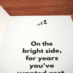 Closer to Death Birthday Card - Minimalist Studio