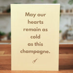 Cold Champagne Card - Minimalist Studio