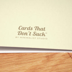 Cold Champagne Card - Minimalist Studio