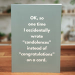 Condolences Congratulations Card - Minimalist Studio