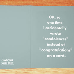 Condolences Congratulations Card - Minimalist Studio