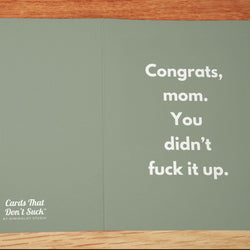 Congrats Mom Card - Minimalist Studio