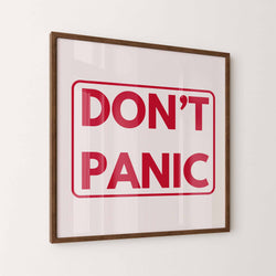 Don't Panic Art Print - Minimalist Studio