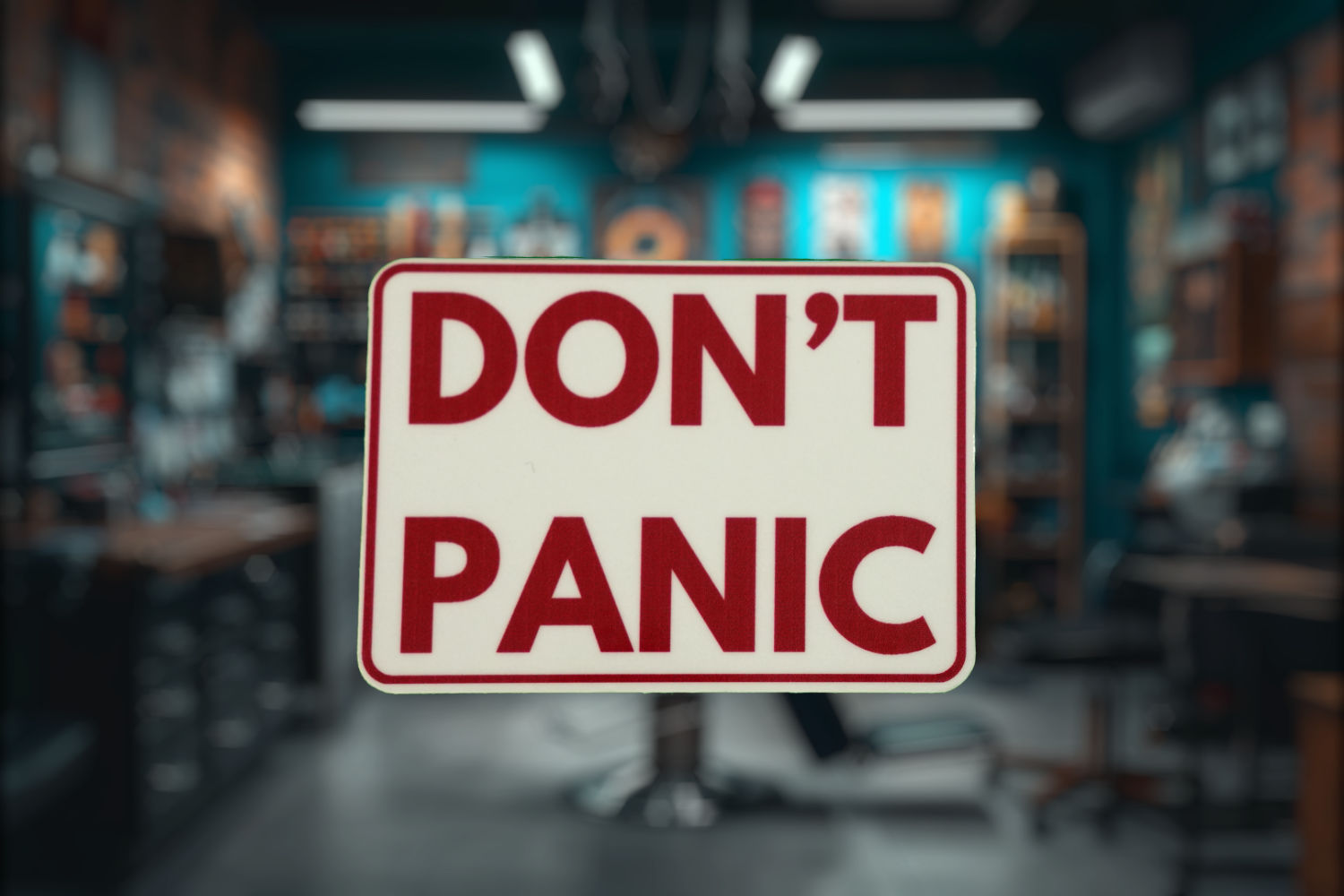 Don't Panic Temporary Tattoo - Minimalist Studio