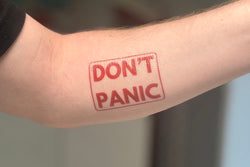 Don't Panic Temporary Tattoo - Minimalist Studio