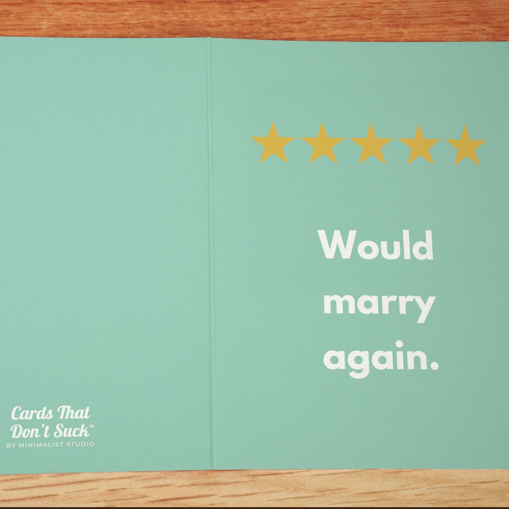 5 Stars Marry Anniversary Card - Minimalist Studio