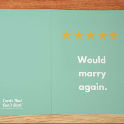 5 Stars Marry Anniversary Card - Minimalist Studio