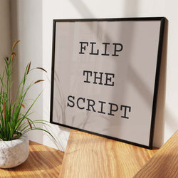 Flip the Script Art Print - Minimalist Studio
