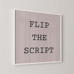 Flip the Script Art Print - Minimalist Studio