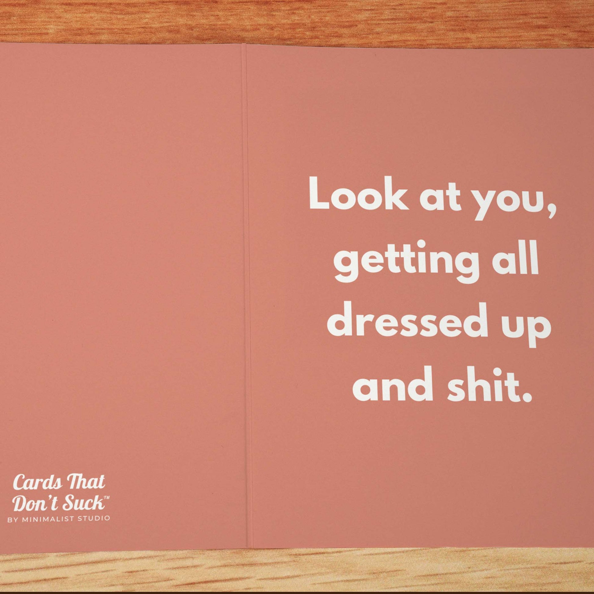 Getting All Dressed Up Card - Minimalist Studio