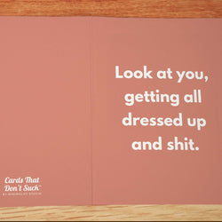 Getting All Dressed Up Card - Minimalist Studio