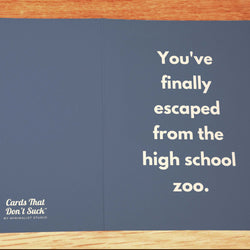 Escaped High School Graduation Card - Minimalist Studio