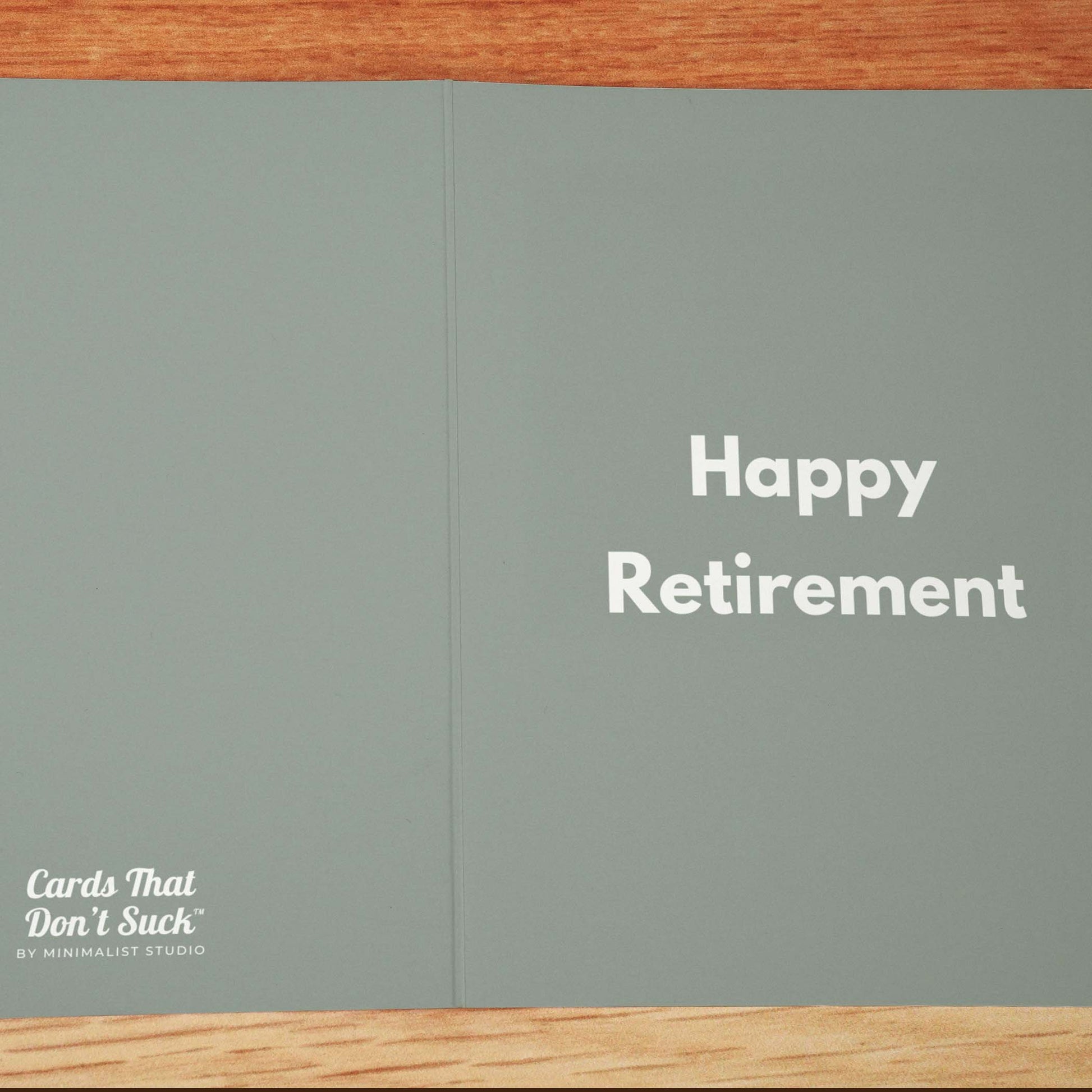 Happy Retirement Card - Minimalist Studio