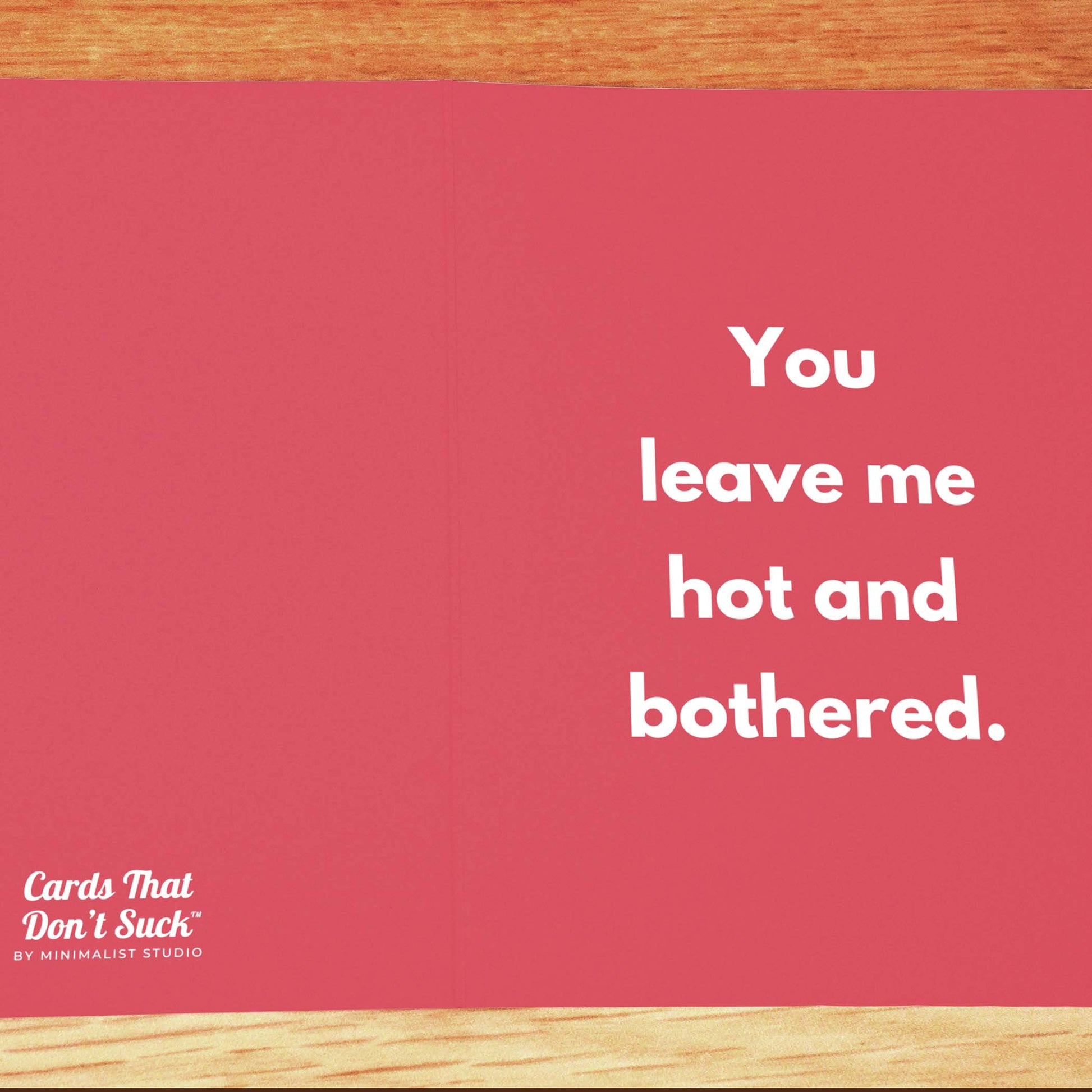Hot and Bothered Card - Minimalist Studio