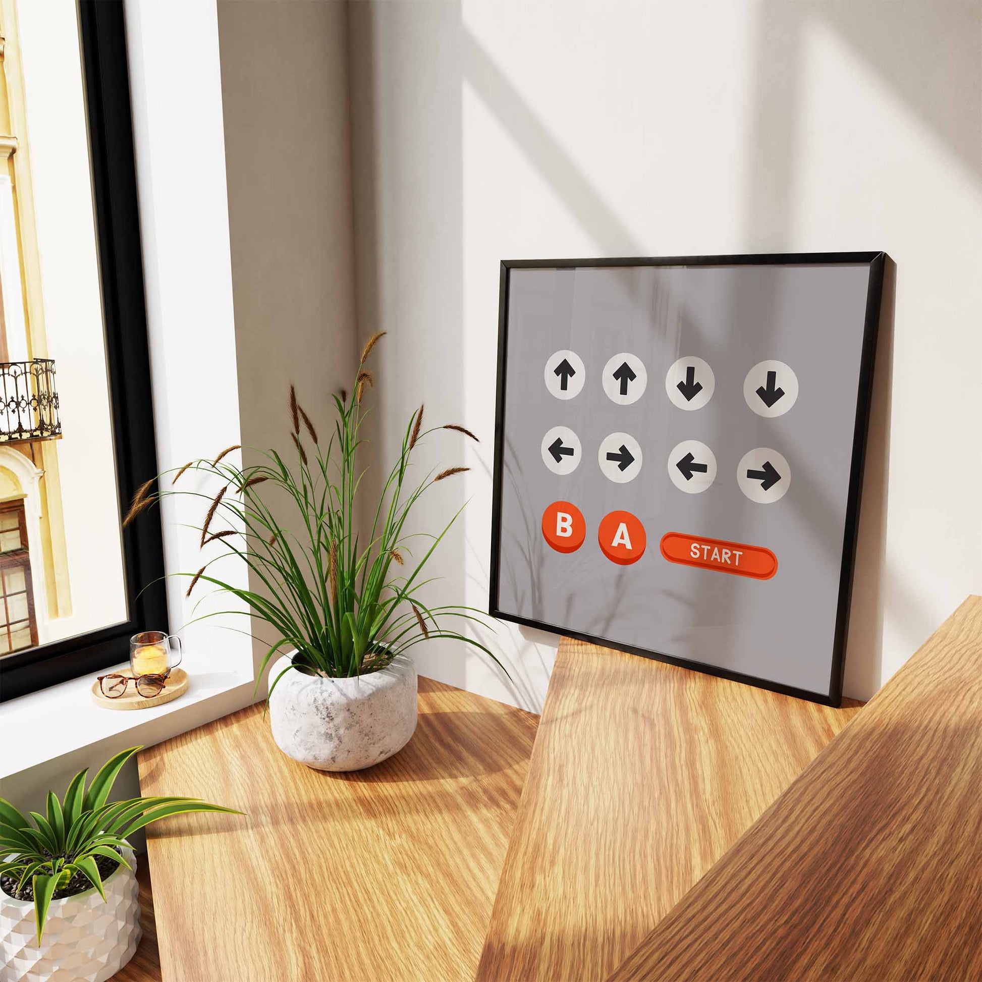 Konami Code Art Print - Minimalist Studio