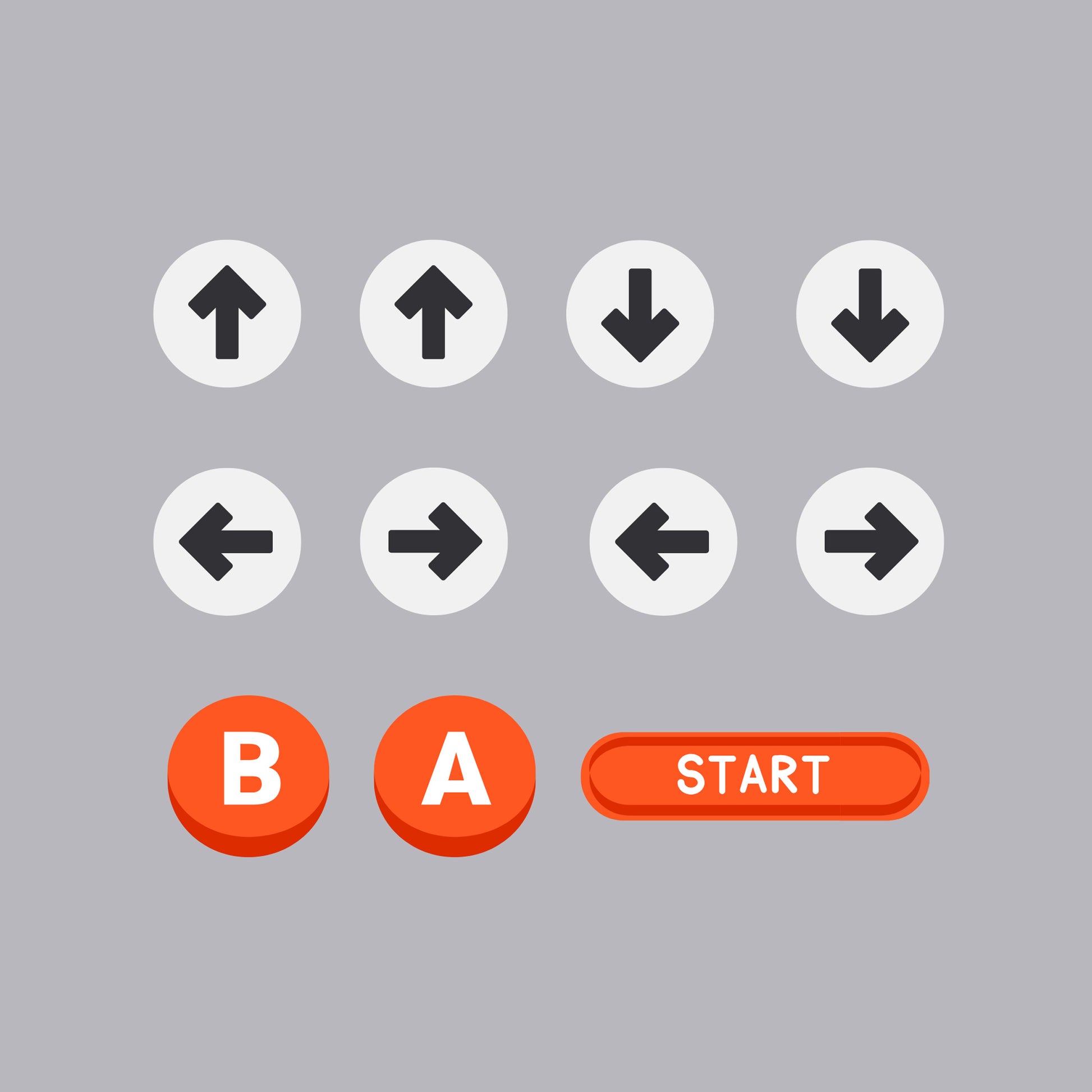 Konami Code Art Print - Minimalist Studio