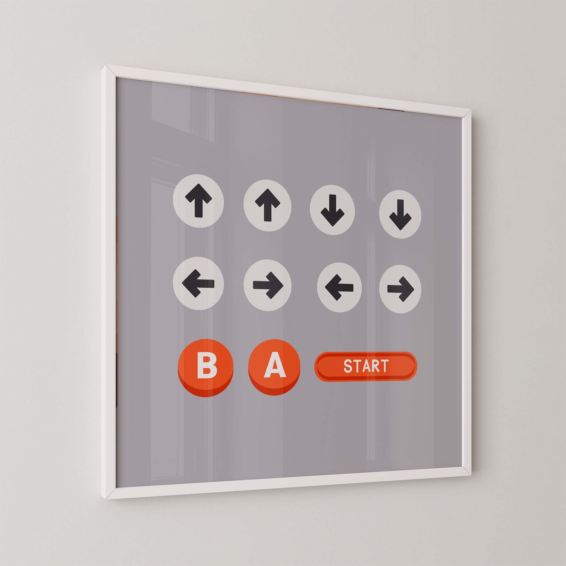 Konami Code Art Print - Minimalist Studio