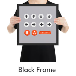 Konami Code Art Print - Minimalist Studio