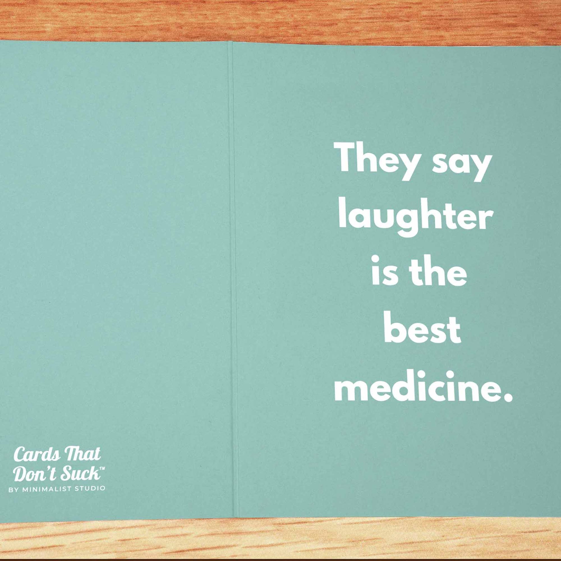 The Best Medicine Card - Minimalist Studio