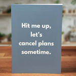 Cancel Plans Card - Minimalist Studio