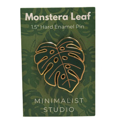 Monstera Leaf Hard Enamel Pin - Minimalist Studio