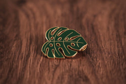 Monstera Leaf Hard Enamel Pin - Minimalist Studio