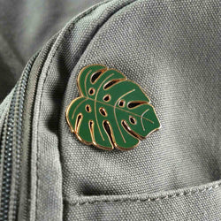 Monstera Leaf Hard Enamel Pin - Minimalist Studio
