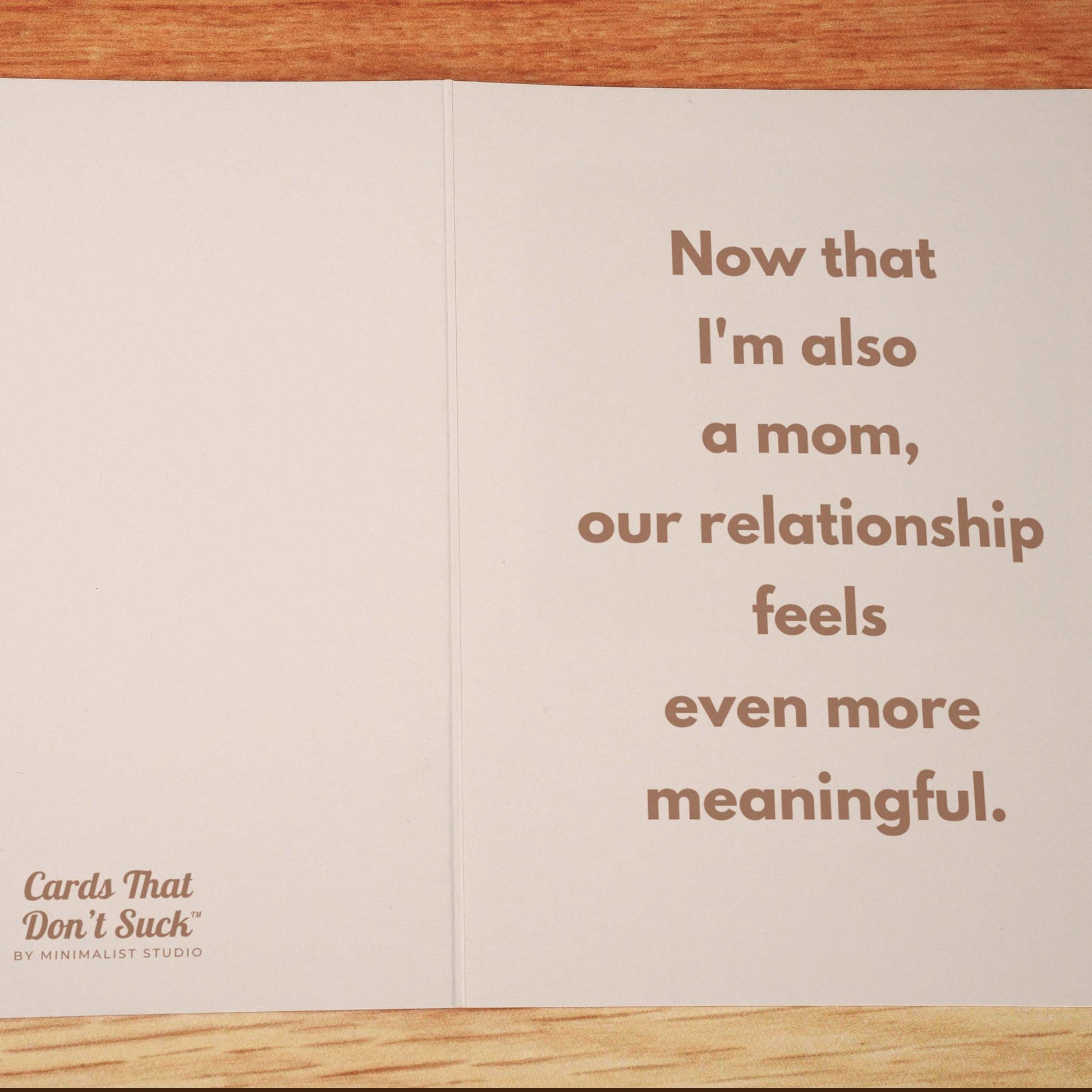 Mom More Meaningful Card - Minimalist Studio