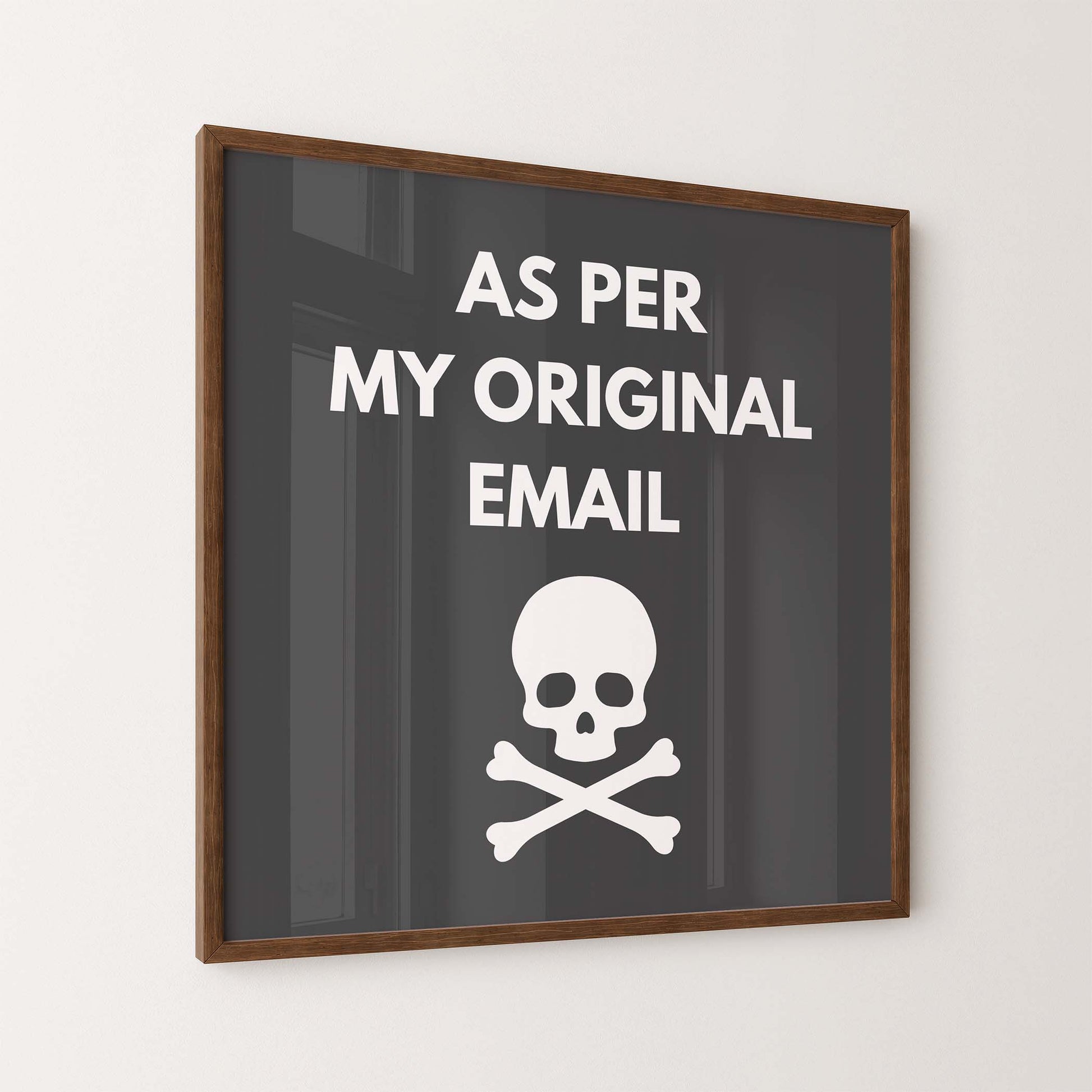 As Per Original Email Art Print - Minimalist Studio