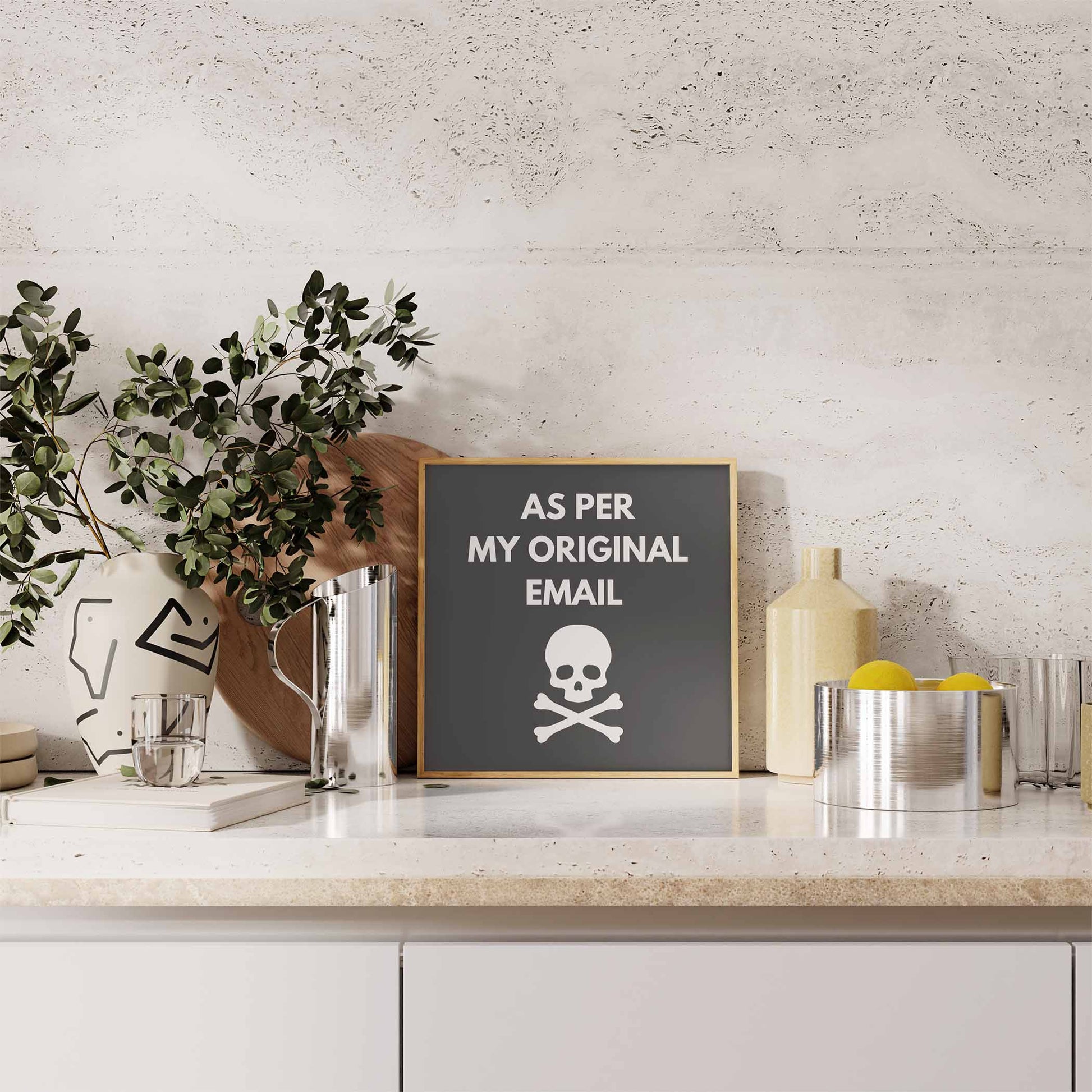 As Per Original Email Art Print - Minimalist Studio