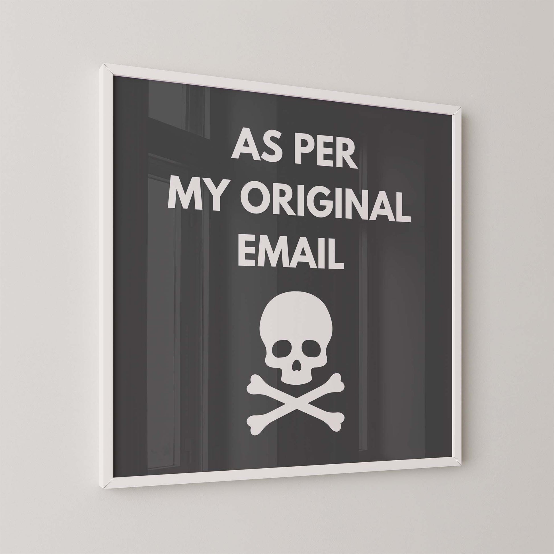 As Per Original Email Art Print - Minimalist Studio