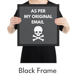 As Per Original Email Art Print - Minimalist Studio