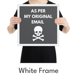 As Per Original Email Art Print - Minimalist Studio