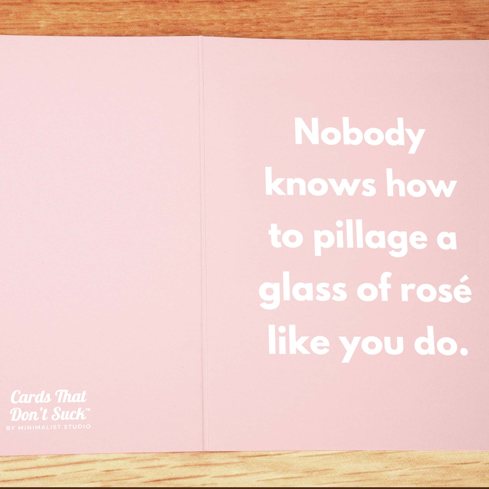 Pillage Rosé Card - Minimalist Studio
