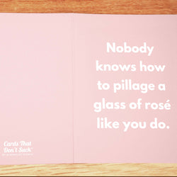 Pillage Rosé Card - Minimalist Studio