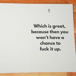 Raising Themself New Baby Card - Minimalist Studio