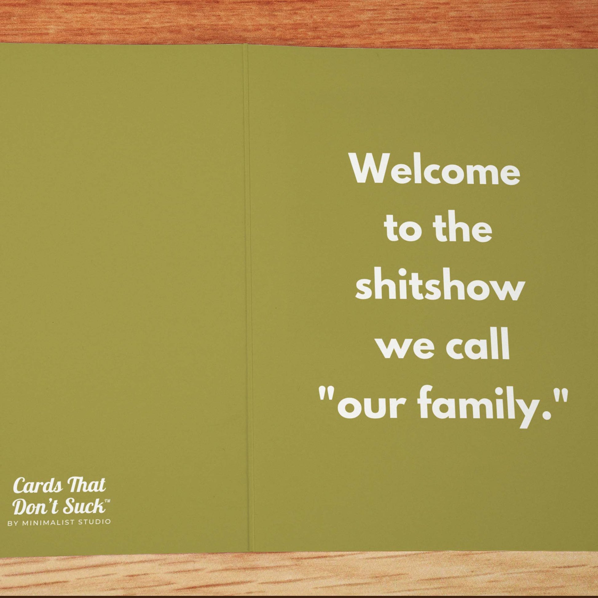 Shitshow Family Engagement Card - Minimalist Studio