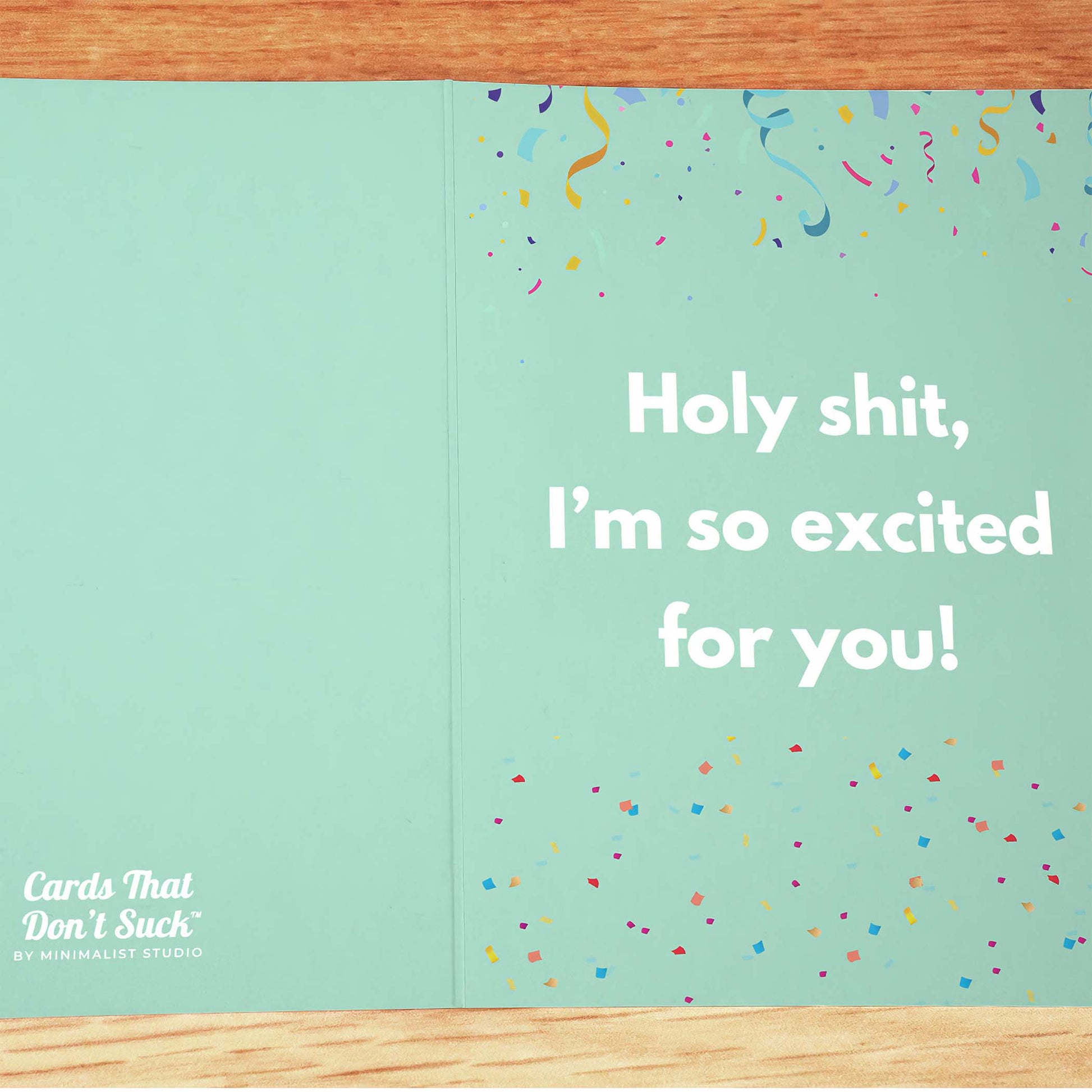 Holy Shit So Excited Card - Minimalist Studio