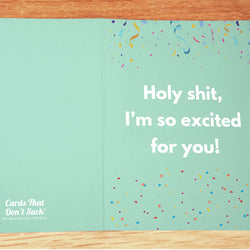 Holy Shit So Excited Card - Minimalist Studio