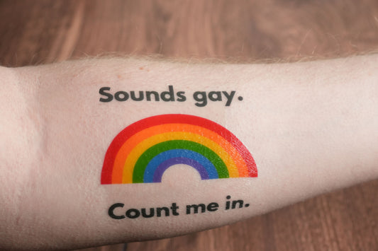 Sounds Gay Temporary Tattoo - Minimalist Studio