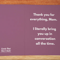 Thank You For Everything Mom Card - Minimalist Studio