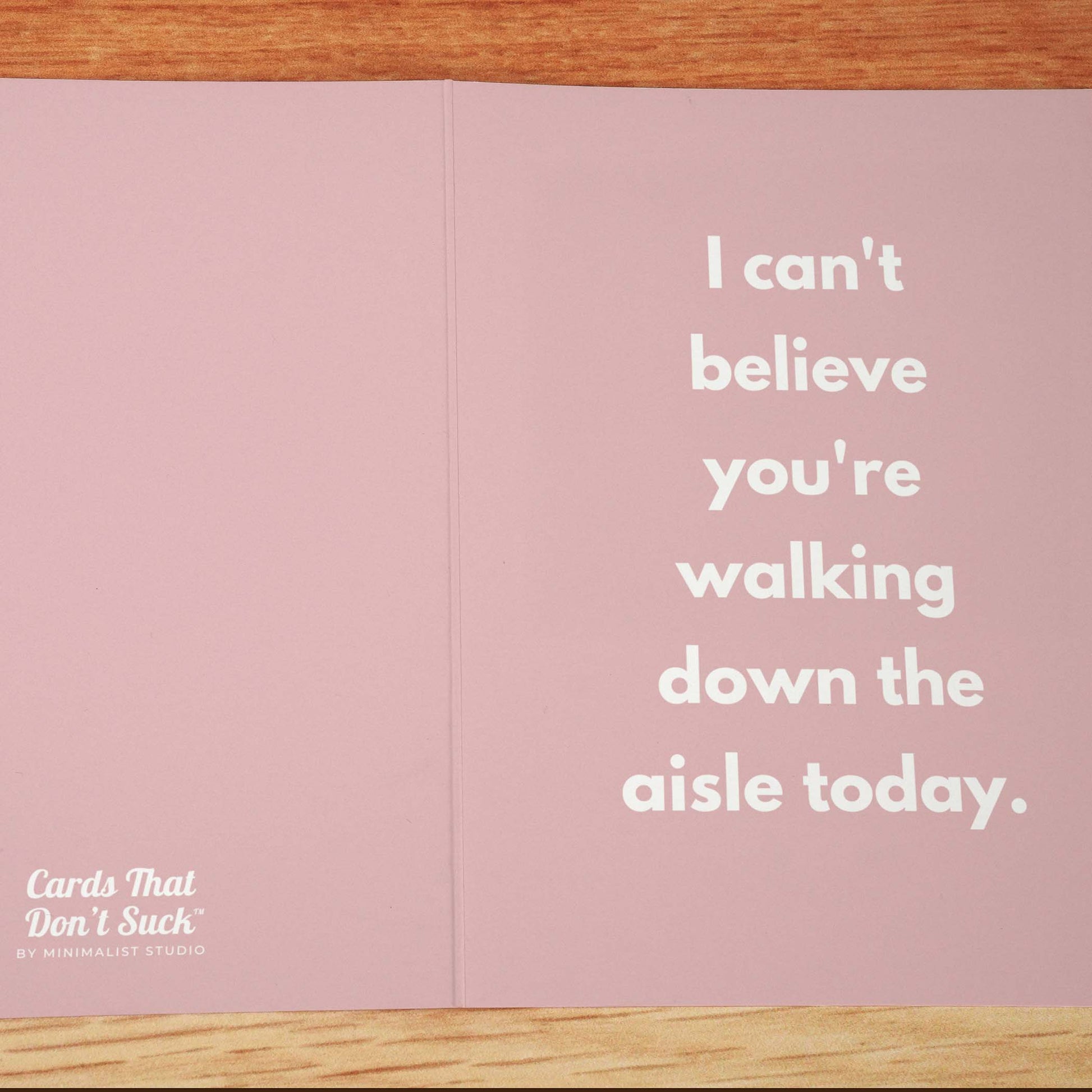 Walking Down the Aisle Wedding Card - Minimalist Studio