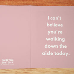 Walking Down the Aisle Wedding Card - Minimalist Studio