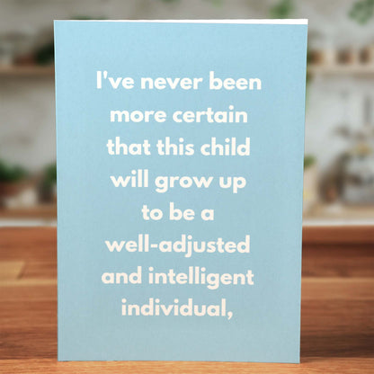 Well-Adjusted Child Card - Minimalist Studio