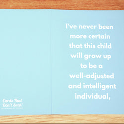 Well-Adjusted Child Card - Minimalist Studio
