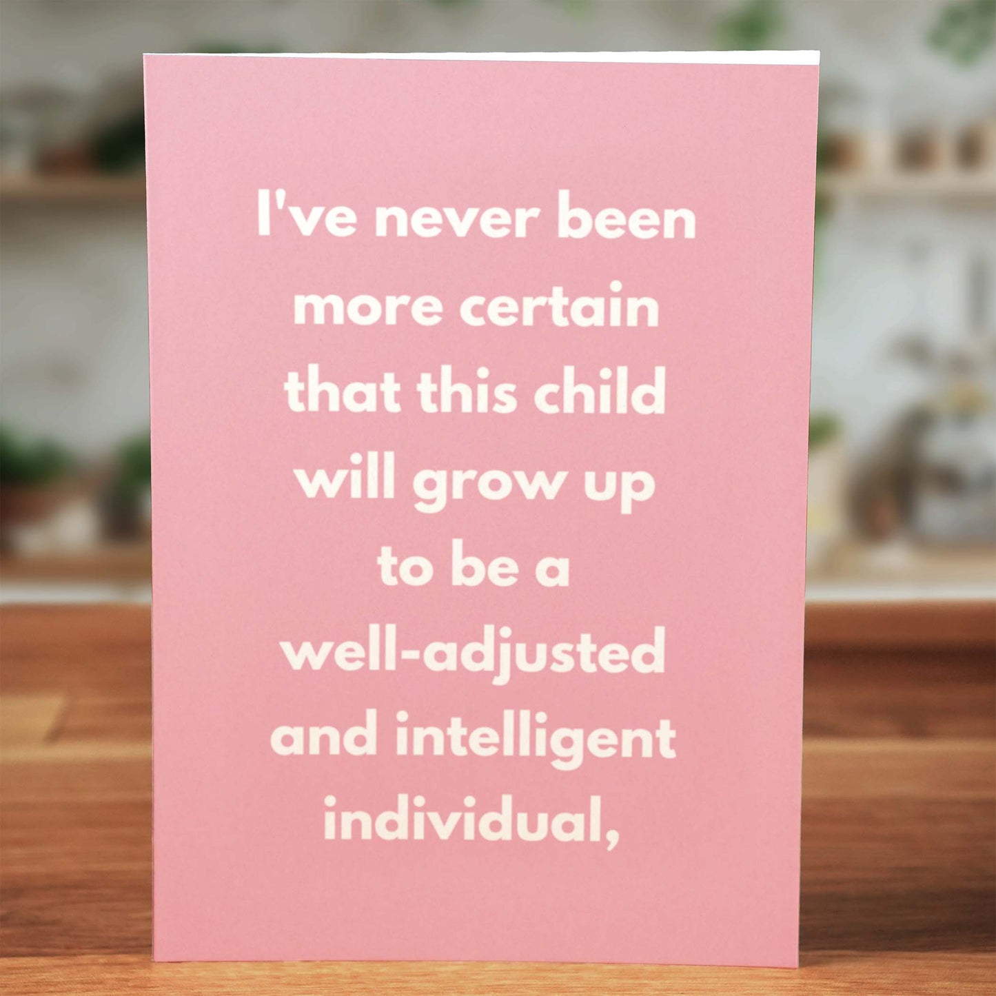 Well-Adjusted Child Card - Minimalist Studio