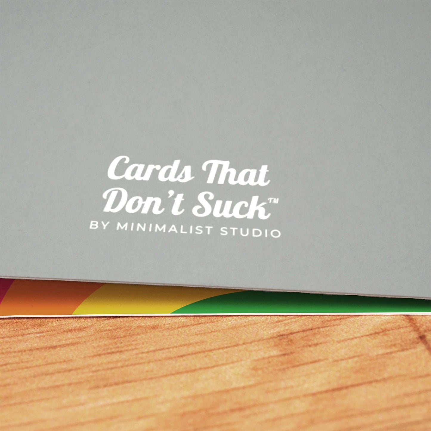 The Hell with Straight Lines Pride Card - Minimalist Studio