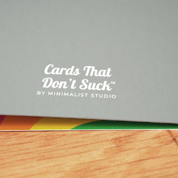 The Hell with Straight Lines Pride Card - Minimalist Studio