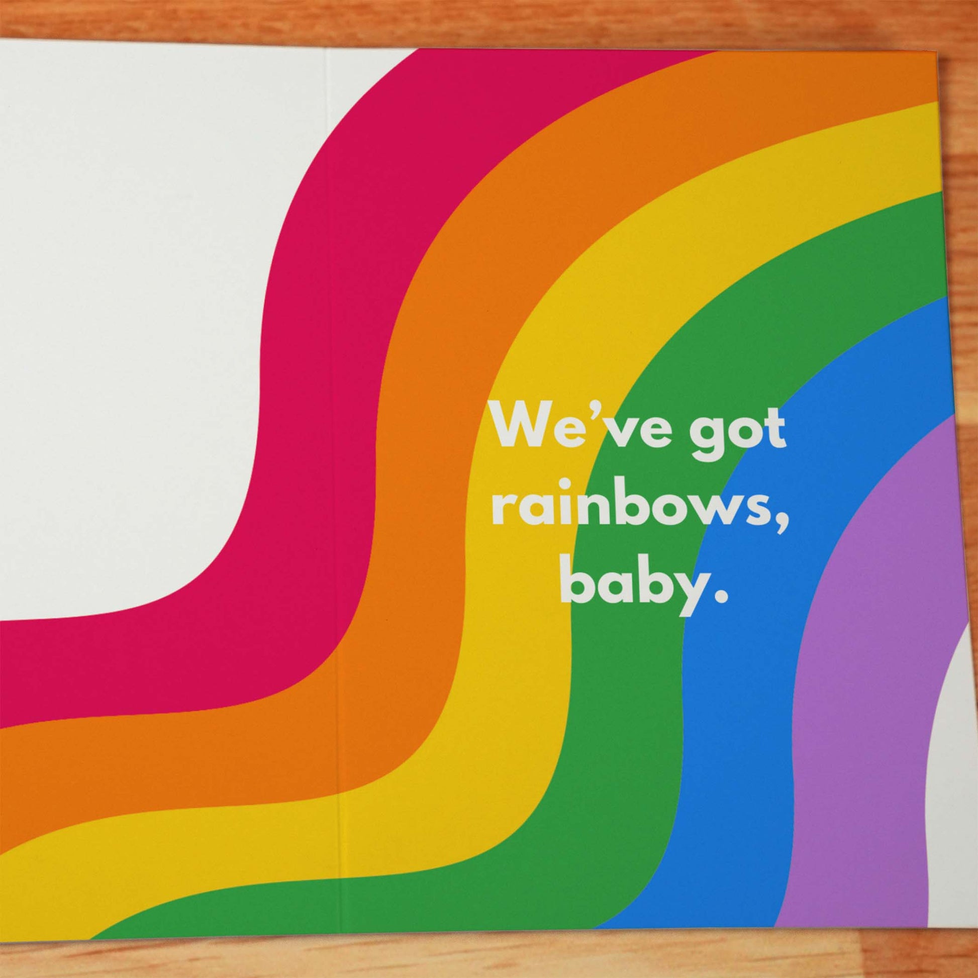 The Hell with Straight Lines Pride Card - Minimalist Studio