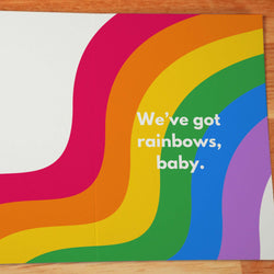 The Hell with Straight Lines Pride Card - Minimalist Studio